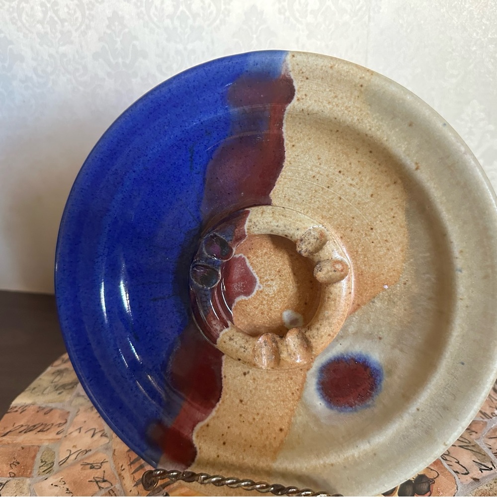 Vintage Walt Glass Studio Pottery – "Texas Sunset" Signed plate